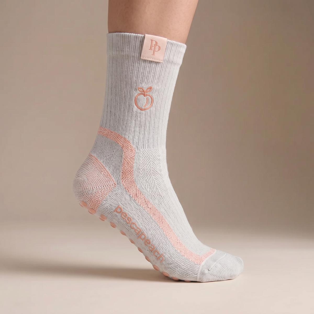 Pescapeach Grip Socks Pear Grey