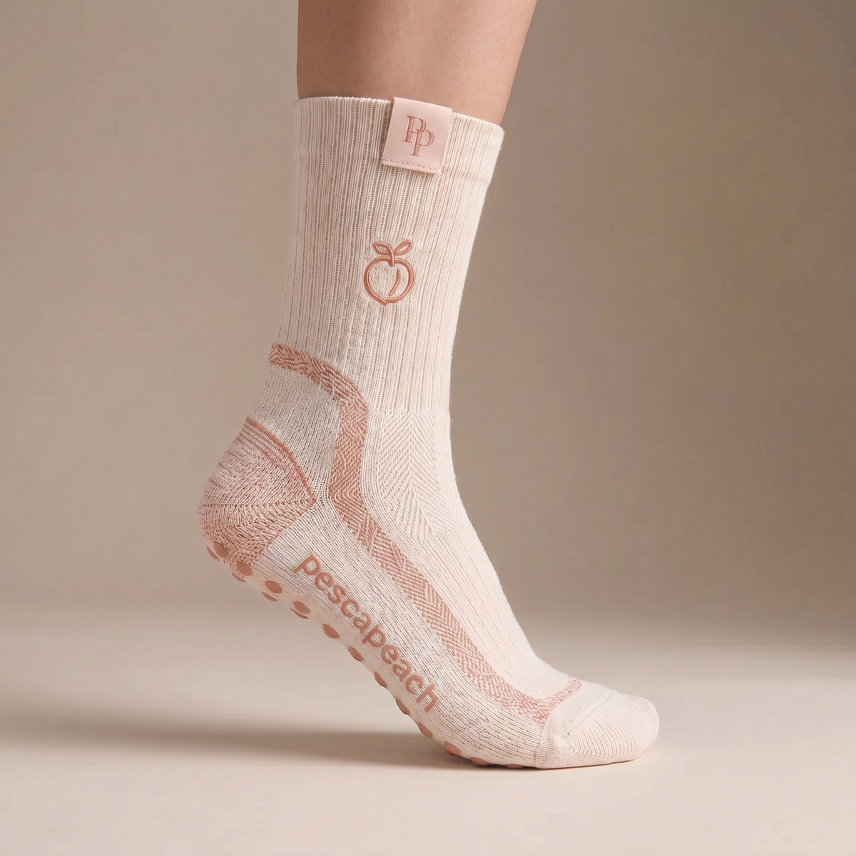 Pescapeach Grip Socks Warm Cream